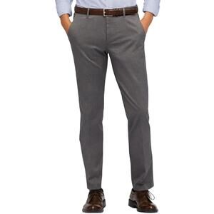 Bonobos Men’s Friday Flat Front Casual Dress Chino 100% Cotton Gray Pants 34